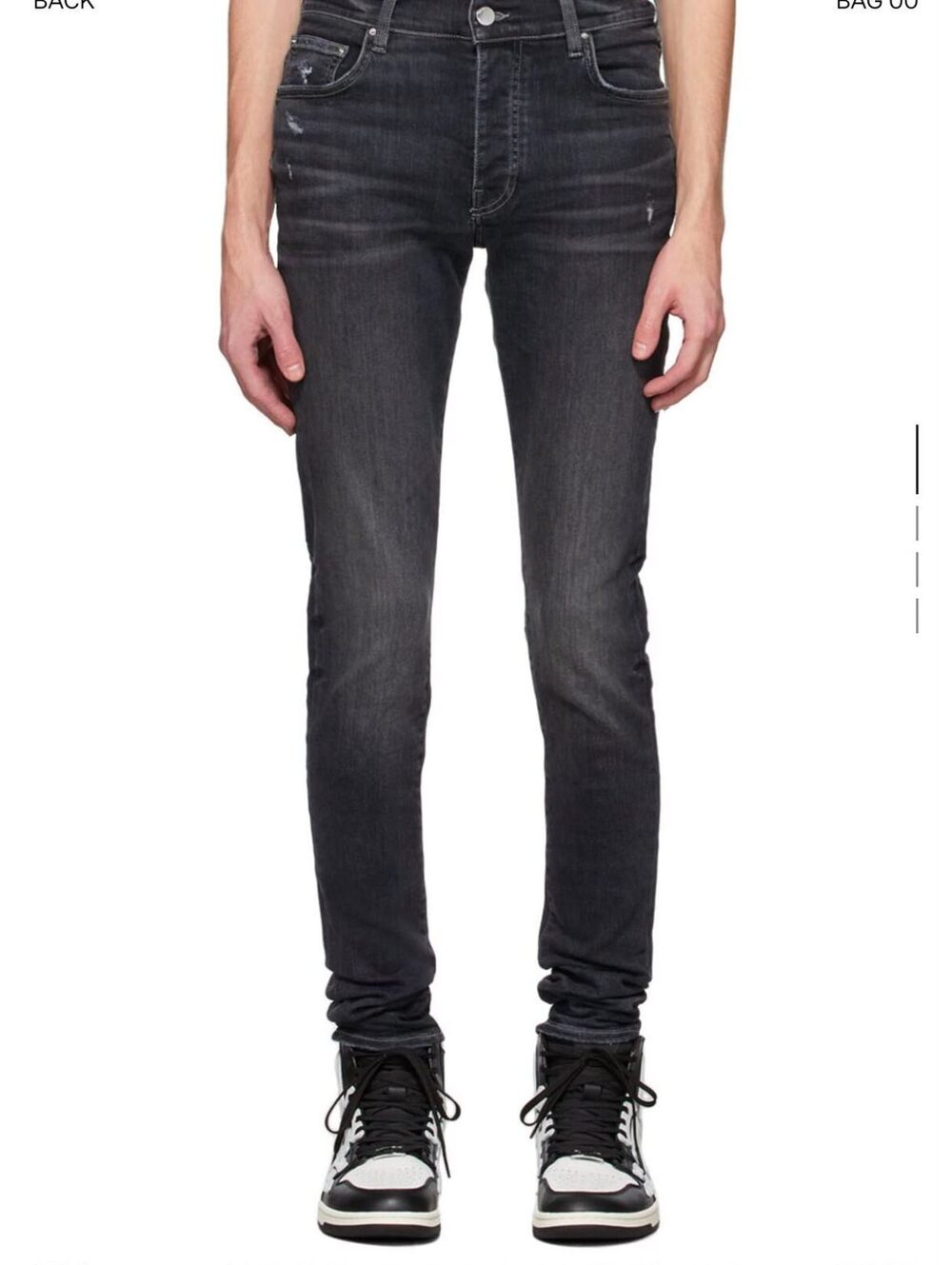 Amiri Gray stack Jeans with Distressed 32